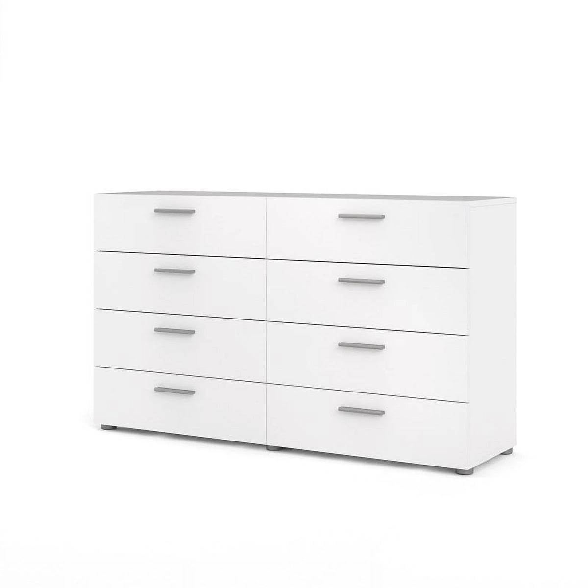 3 Piece Bedroom Set with Dresser and 2 Nightstands in White M8219
