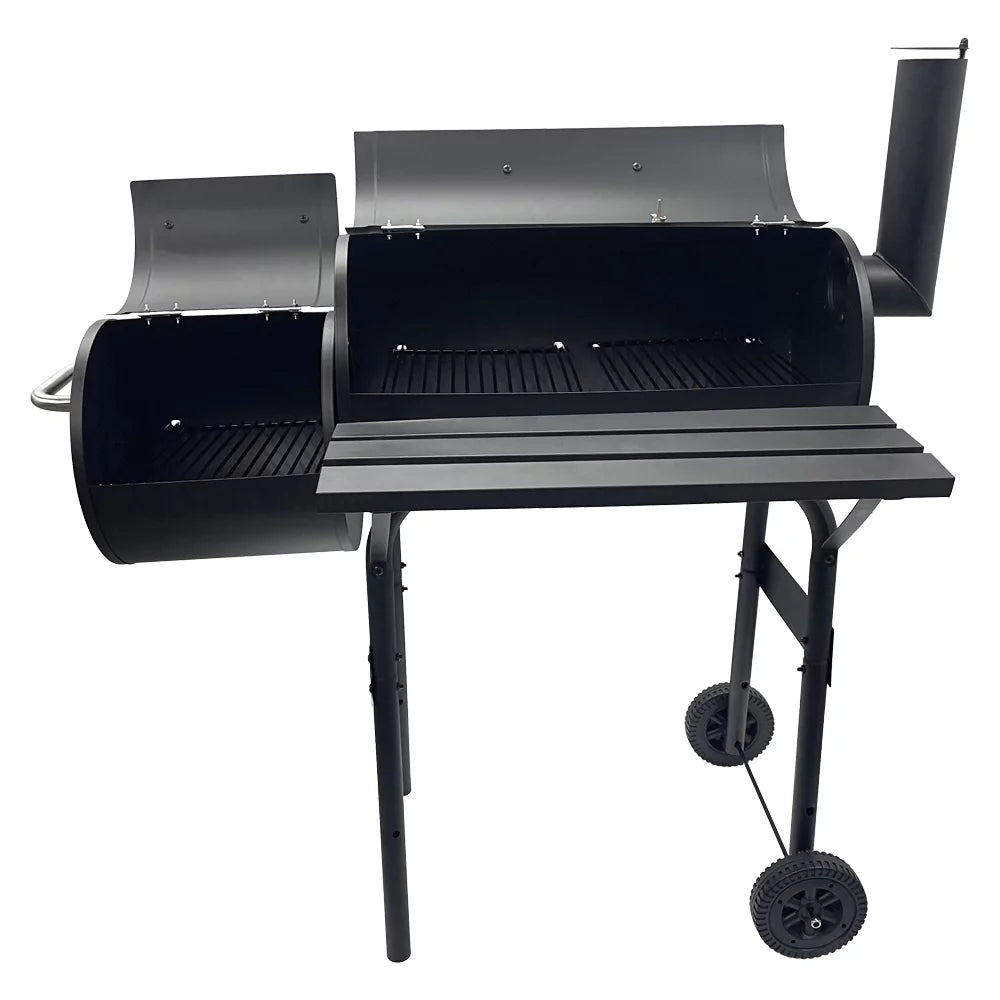 30" BBQ Charcoal Grill Offset Smoker with Cover I165