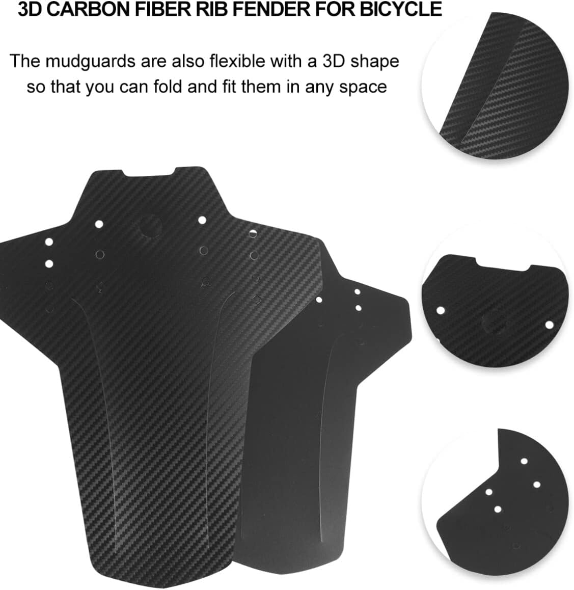 3D Carbon Fiber Mud Flaps Rear Mudguard V885