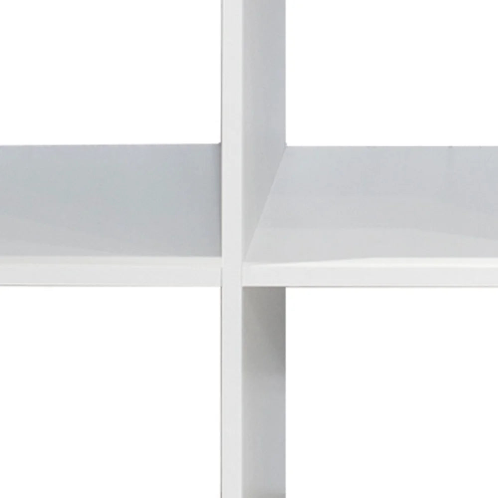 4-tier White Wooden Bookshelf N327