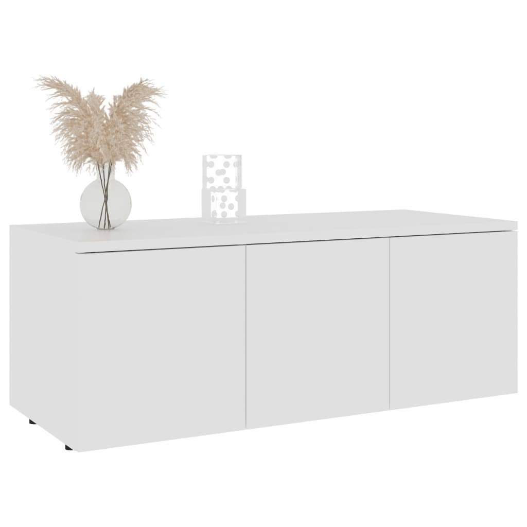 High Gloss White Chipboard TV Cabinet A49206