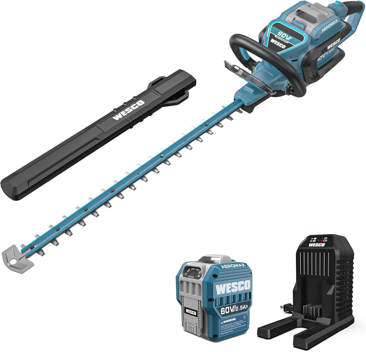 Cordless Hedge Trimmer 24-Inch Dual Action Cutting Blades 2.5Ah Battery A69801