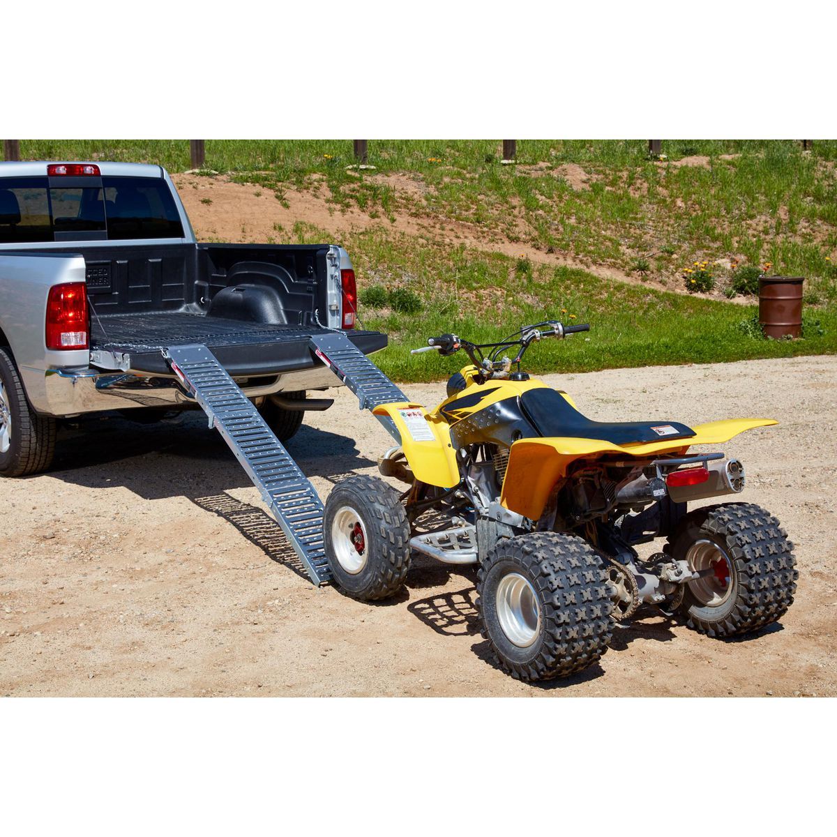 1000 lb. Capacity 9 in. x 72 in. Tri-Fold Loading Ramps, Set of Two U215567