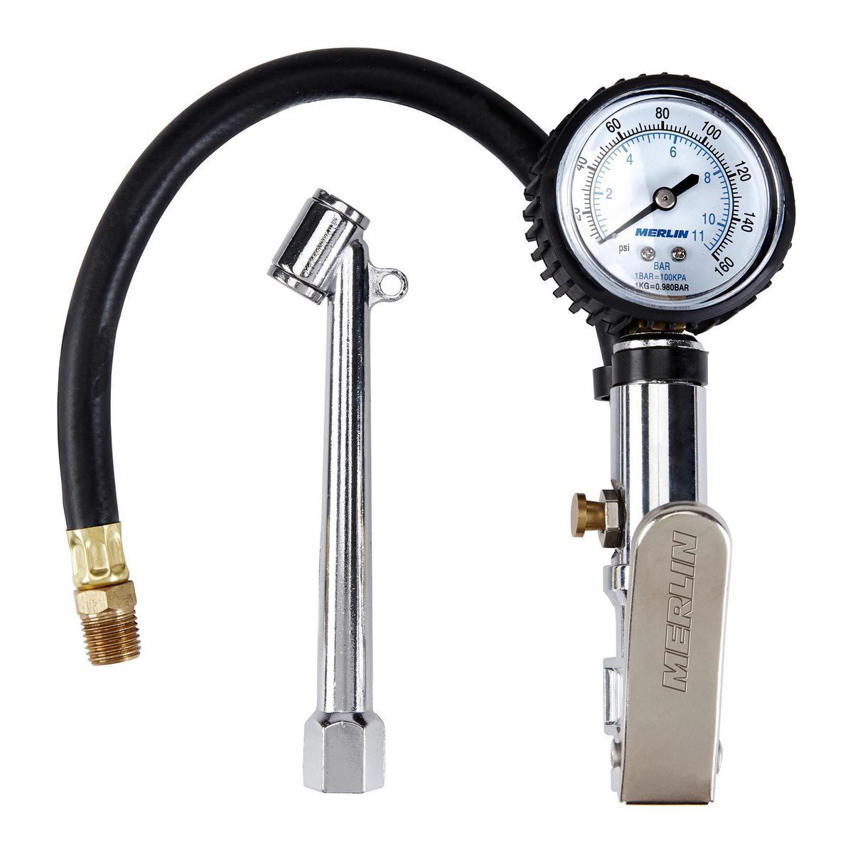 Dual-Head Air Chuck Inflator with Dial Gauge T616