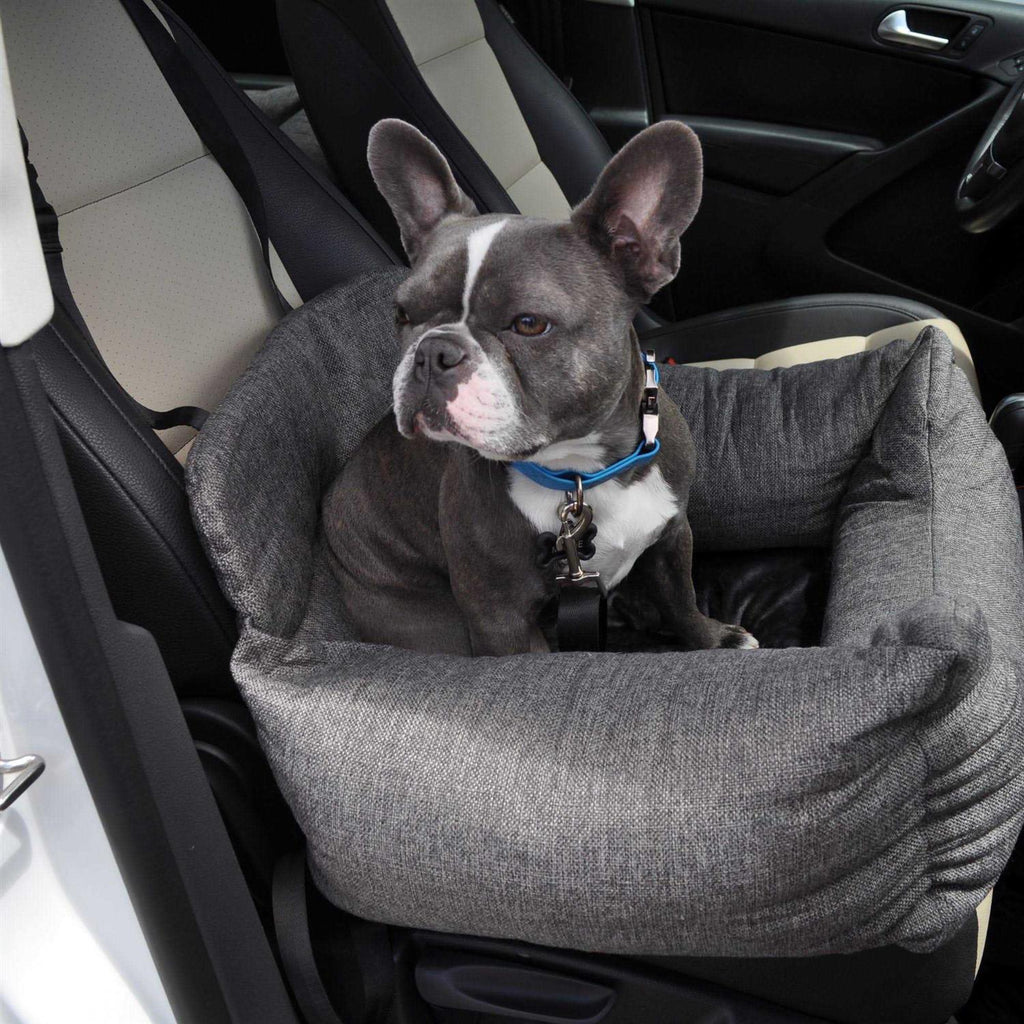 Memory Foam Dog Car Bed Gray O3201