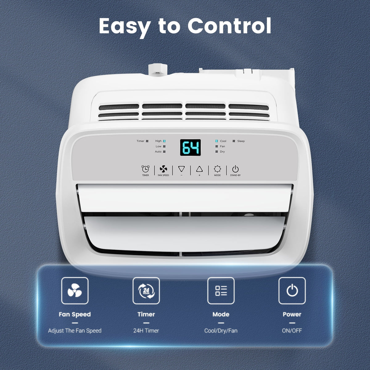 5300BTU Portable Air Conditioner, Dehumidifier, Fan D3783