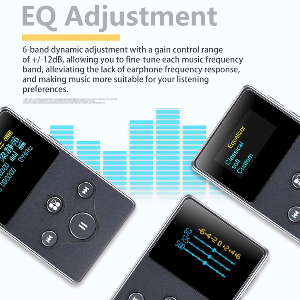 HiFi Player with Lossless Playback, TF Card Reading to 128GB J1206