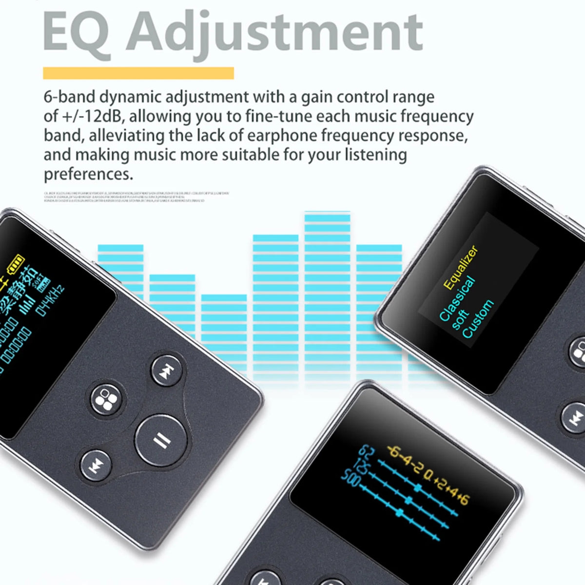 HiFi Player with Lossless Playback, TF Card Reading to 128GB J1206