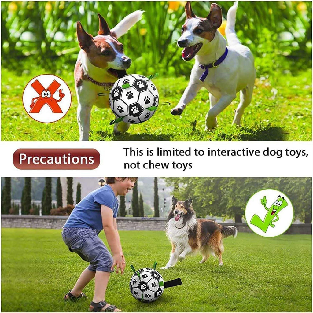 Dog Toys Soccer Ball with Straps Q20869