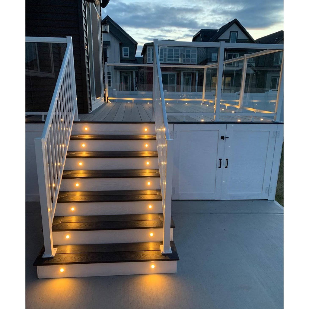 10-pcs 12V IP67 Waterproof Recessed LED Deck Light Kits P670