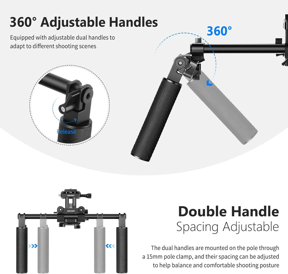 Aluminum Alloy Camera Shoulder Rig with 15mm Rod J295494