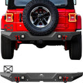 Full-Width Textured Black Rear Bumper with 2PCS LED Flood Lights S828