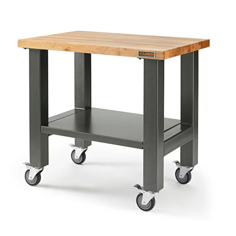 3 ft. Mobile Workbench with Hardwood Top U743908