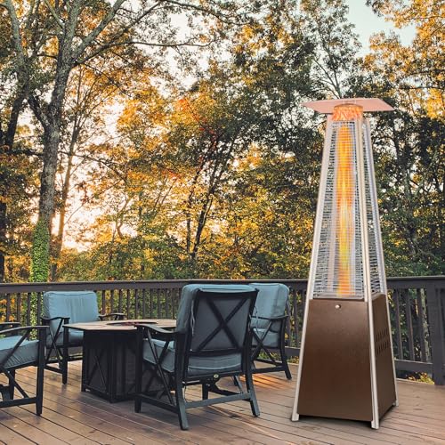Bronze 48000 BTU Propane Patio Heater with Wheels and Cover F934