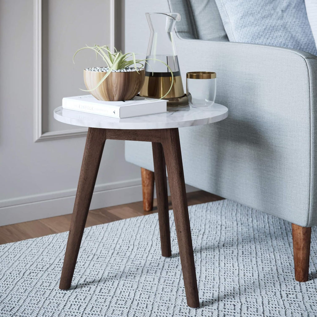 Mid-Century Nightstand with Solid Wood Legs I440175