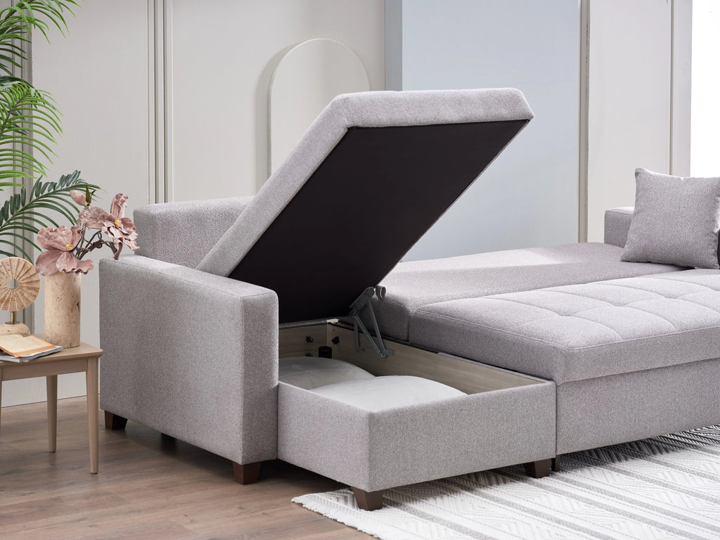 102" Queen Sleeper Reversible Sectional with Storage M227