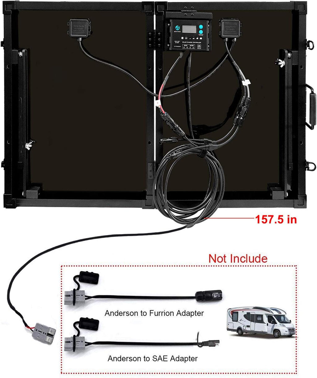 100W Foldable Monocrystalline Solar Panel Suitcase Q522