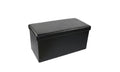 Black Collapsible Rectangular Storage Ottoman N948