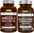 Omega-3 Fish Oil + Men's Multivitamin Bundle, 180 Softgels + 180 Tablets H1927