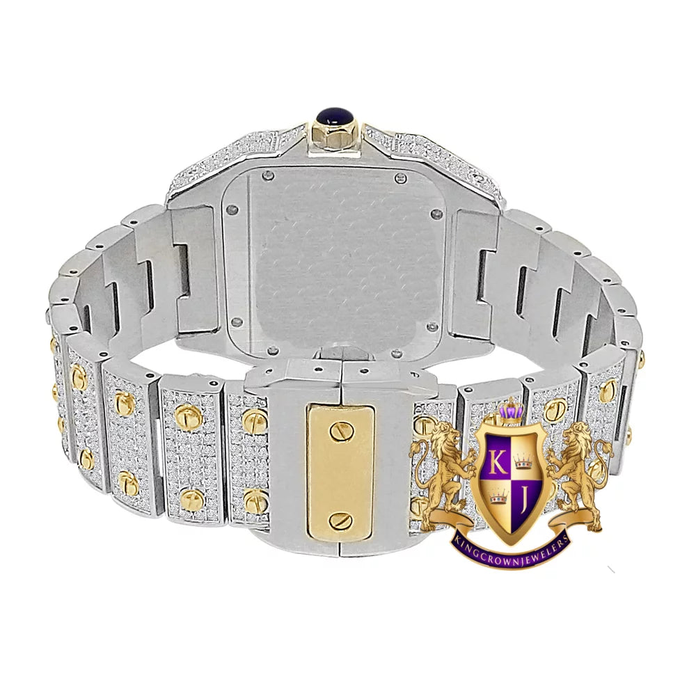 Stainless Steel Two Tone Gold Finish Automatic Movement Date Men's Watch P349120