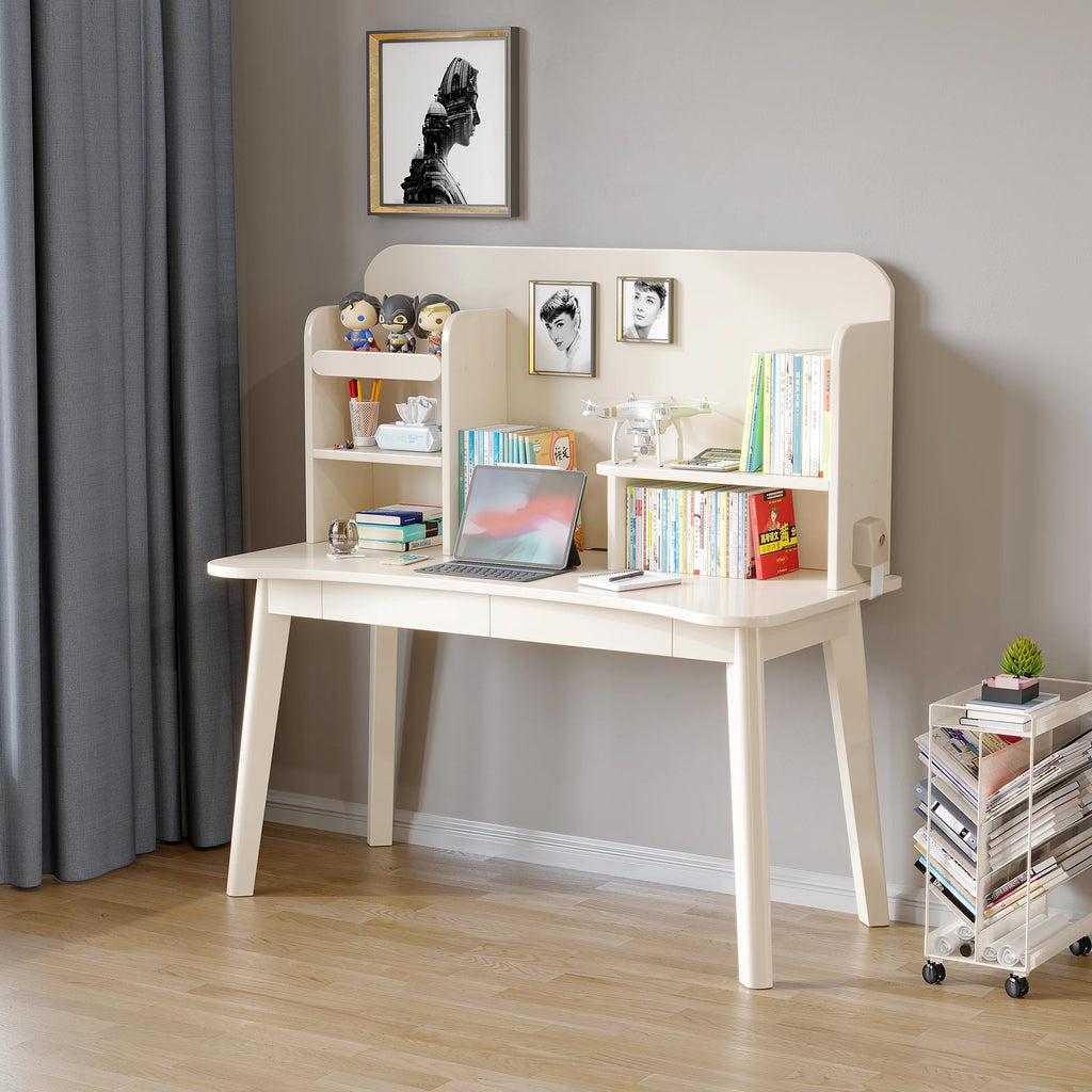 Kids Wooden Study Desk with Bookshelf and Two Drawers R4998