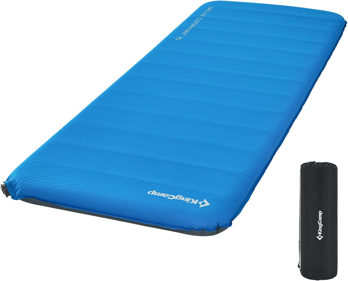 Self Inflating Insulated Camping Sleeping Pad Blue J2874