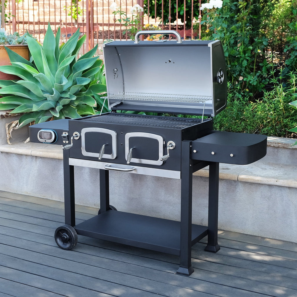 32-inch Smart Charcoal Grill with Meat Thermometer V247036