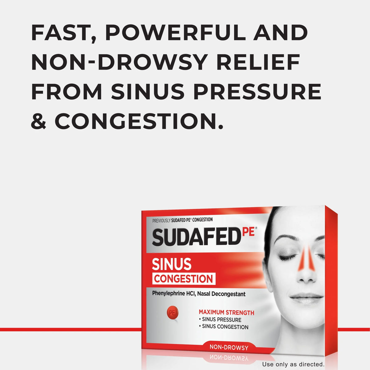 Non-Drowsy Sinus Decongestant, 18 Ct B91345