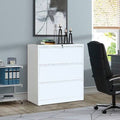 White Heavy-Duty Lateral File Cabinet L654