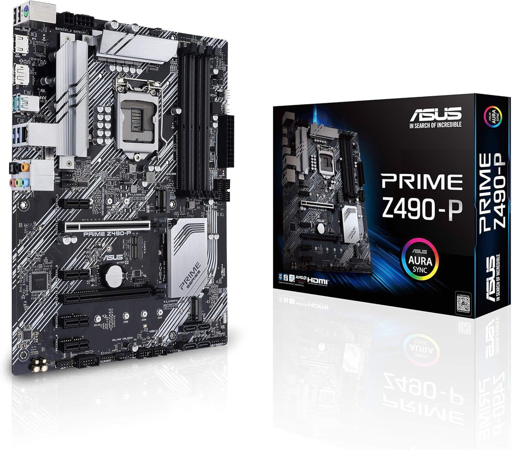 ATX Motherboard (Dual M.2, DDR4 4600, 1 Gb Ethernet, USB 3.2 Gen 2 USB Type-A, Thunderbolt 3 Support, Aura Sync RGB) (Renewed) J5411