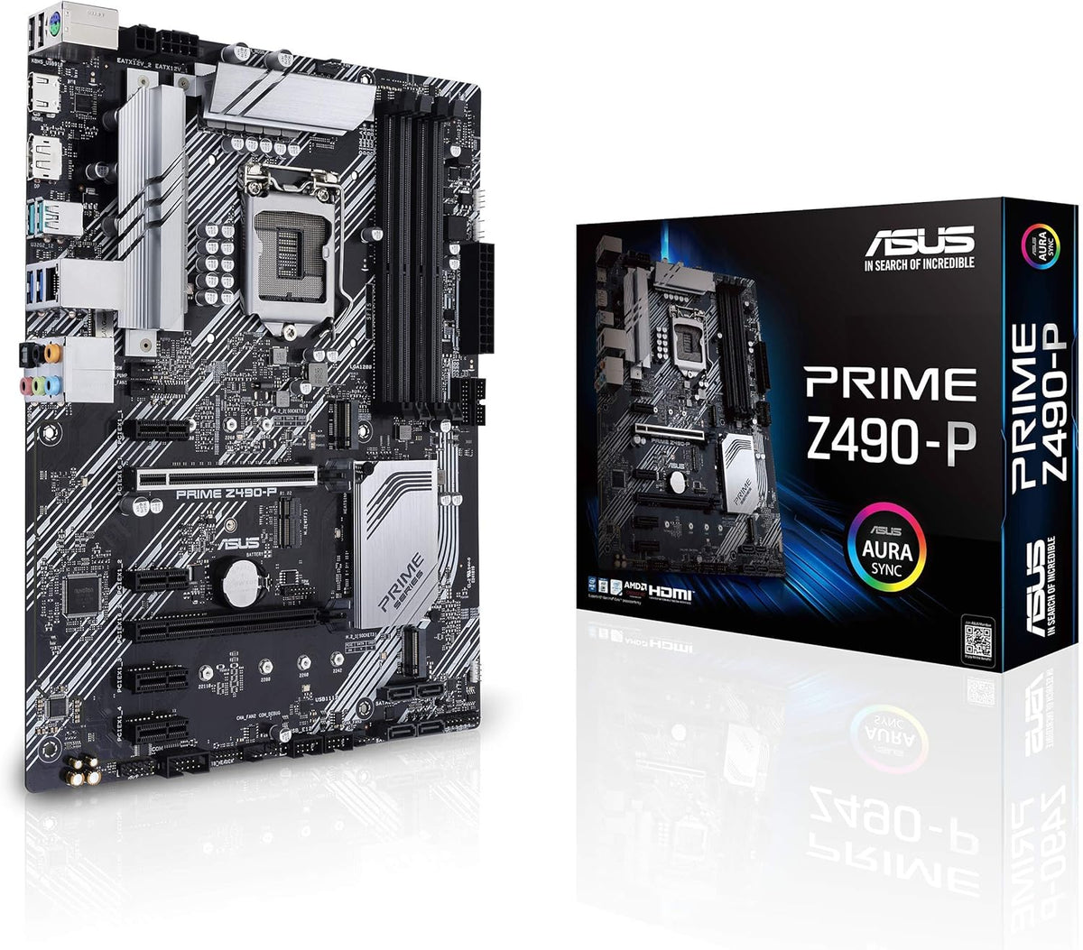 ATX Motherboard (Dual M.2, DDR4 4600, 1 Gb Ethernet, USB 3.2 Gen 2 USB Type-A, Thunderbolt 3 Support, Aura Sync RGB) (Renewed) J5411