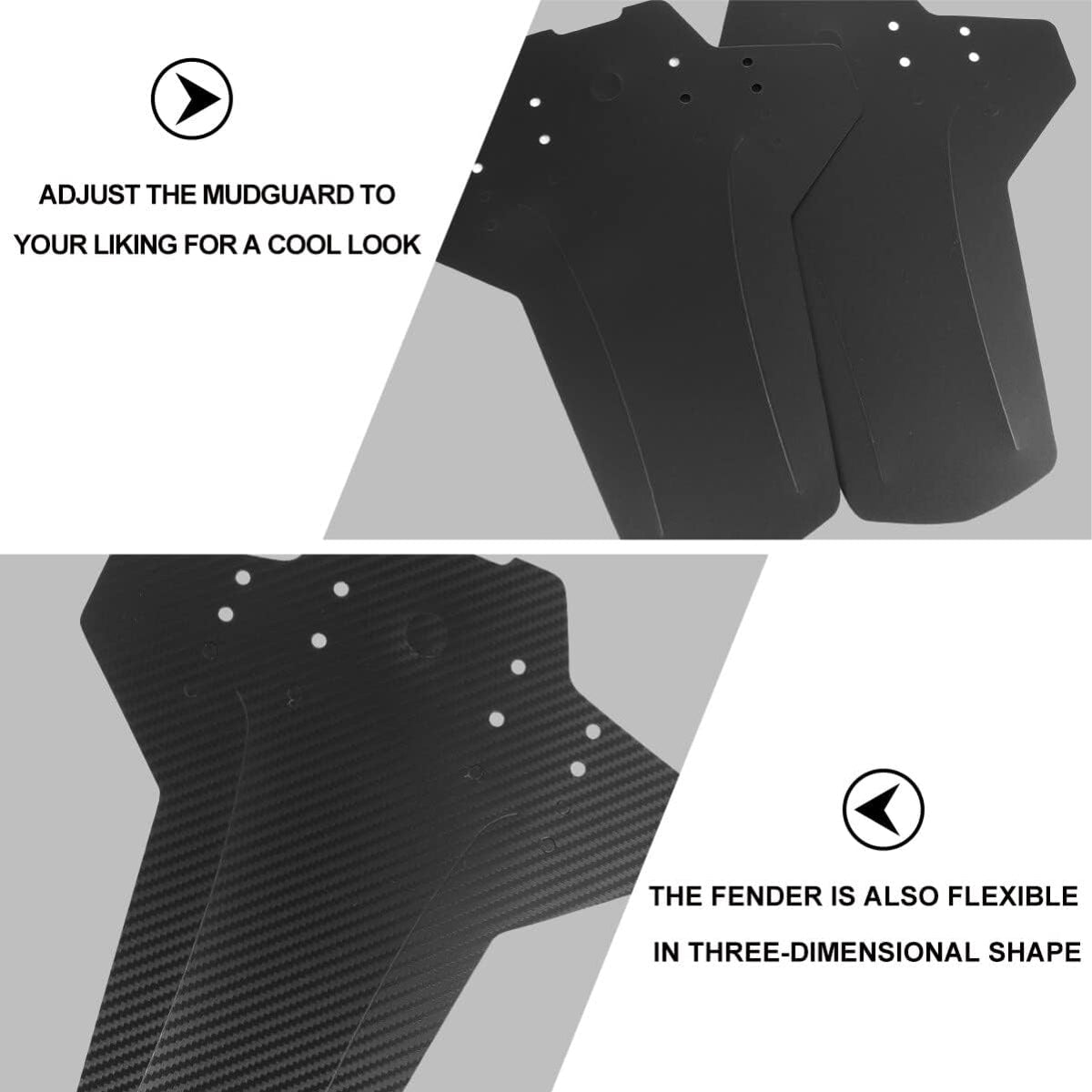 3D Carbon Fiber Mud Flaps Rear Mudguard V885