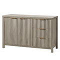 Natural 56" Fluted Sideboard Buffet Cabinet with Adjustable Shelves G331
