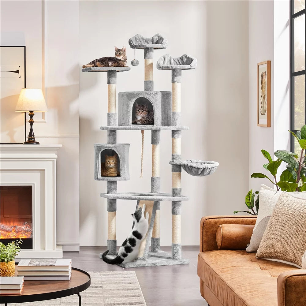 79'' Multilevel Cat Tree with Condos & Scratching Posts V6123