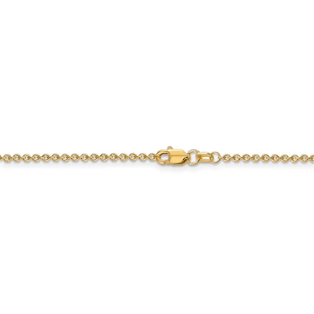 14kt Yellow Gold 24 inch Cable Chain with Lobster Clasp Q758