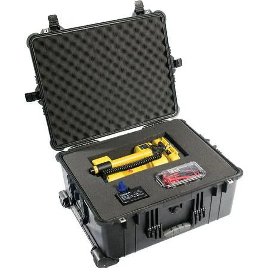Watertight Hard Case with Cubed Foam & Wheels - Black T701