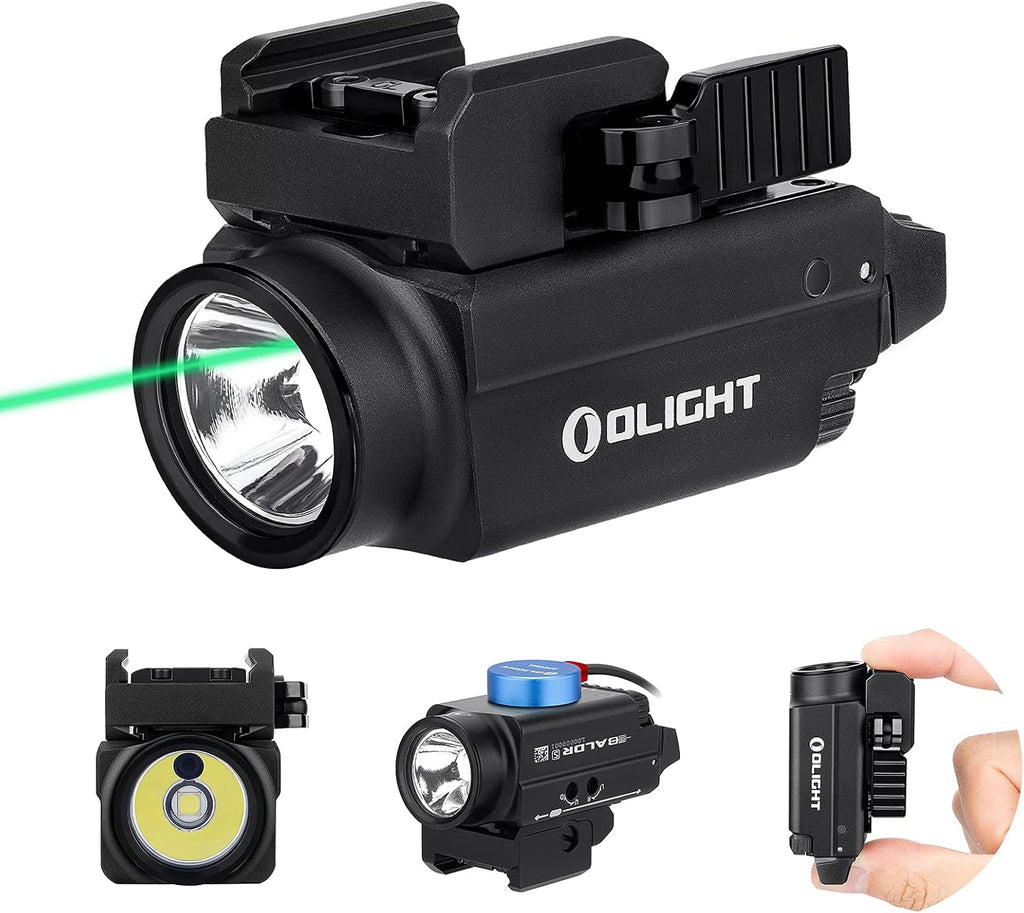 800 Lumens USB Rechargeable Weaponlight with Green Beam and White LED Combo R692758