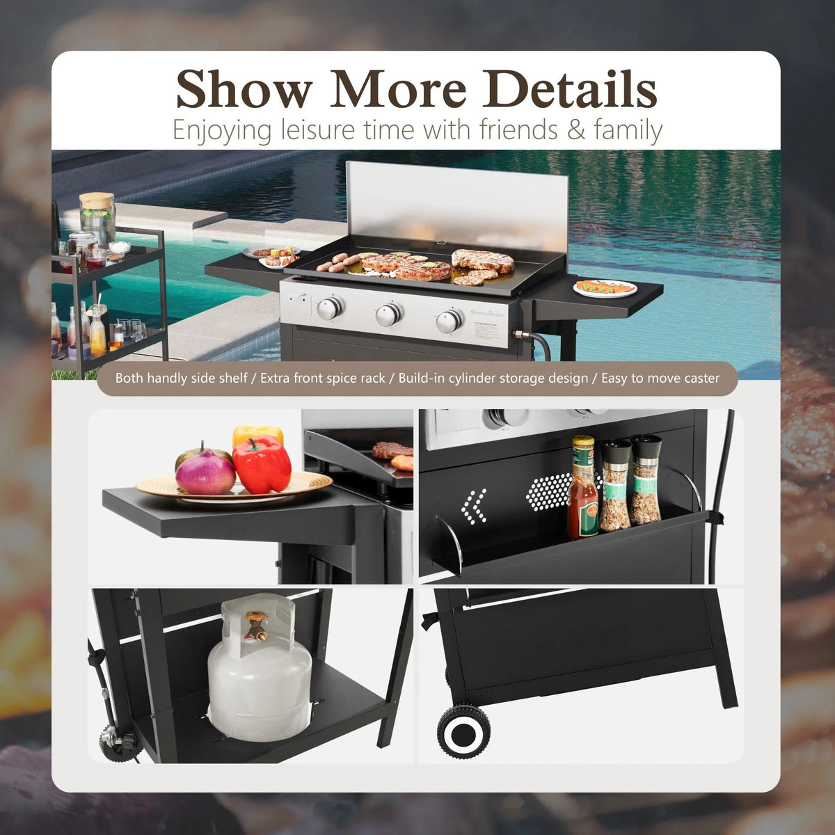 3-Burner Propane Gas Griddle Q41006