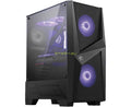 Mid Tower Gaming Computer Case Black with 2x 120 mm RGB PWM Fan Y114736