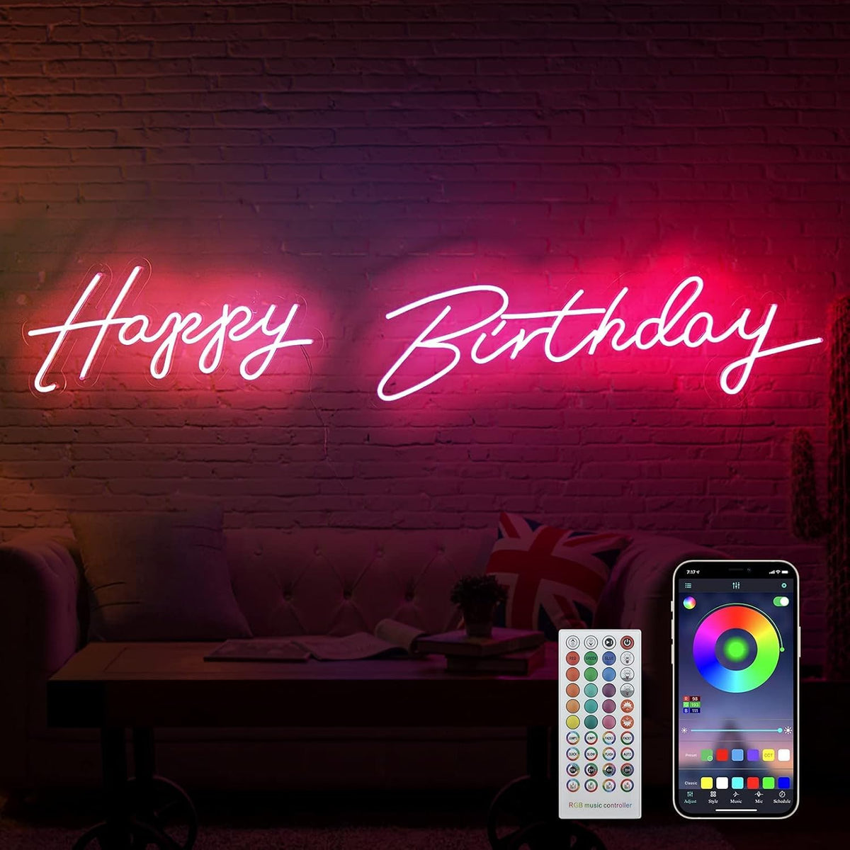 Warm White Light LED Neon Sign with Dimmer Switch Q929