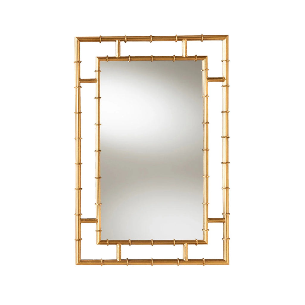 Gold Finished Bamboo Accent Wall Mirror W5753