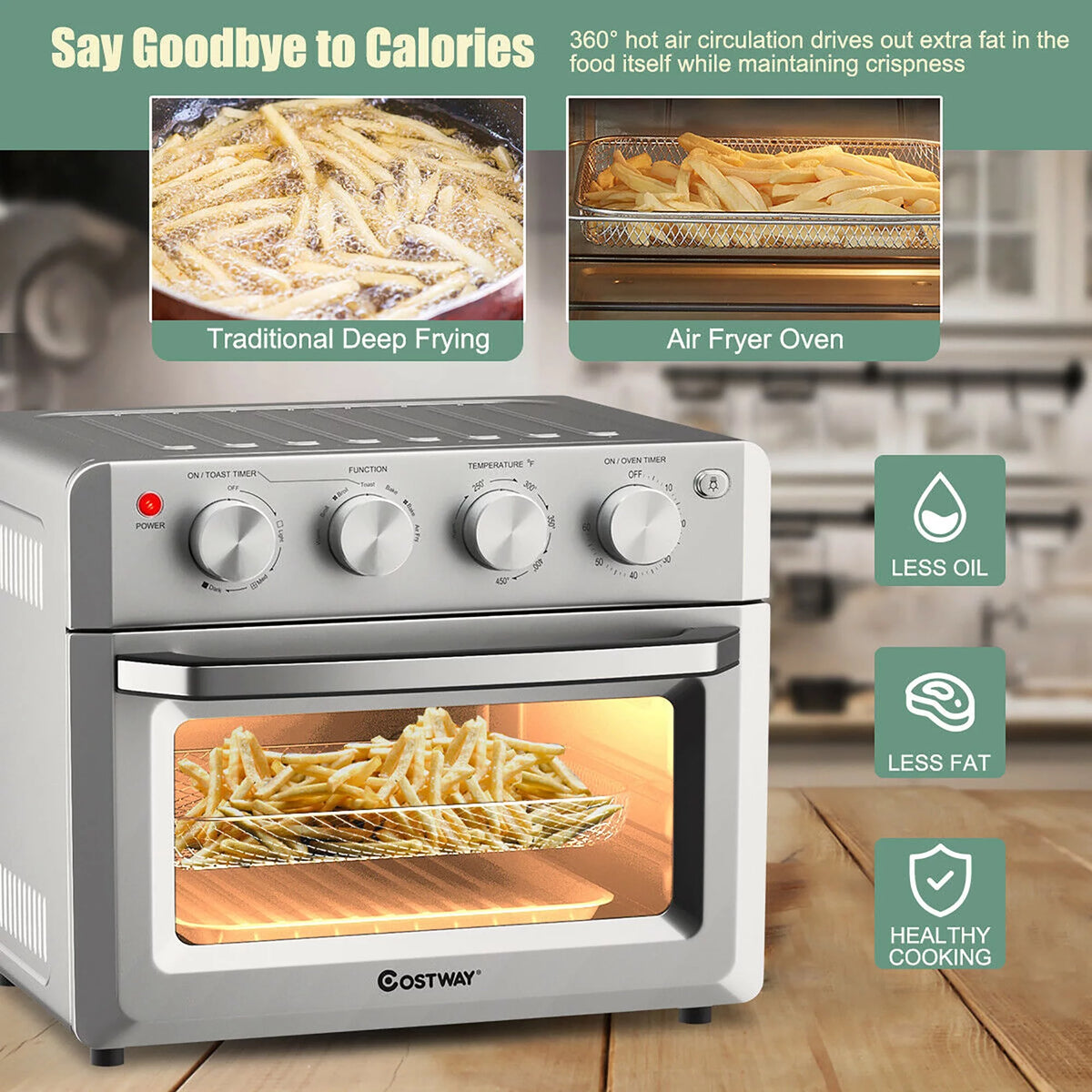 7-in-1 Air Fryer Toaster Oven 19 QT X5031