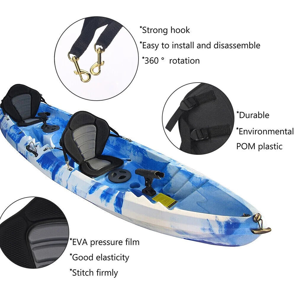 4 Adjustable Polyester Padded Kayak Seats G124638