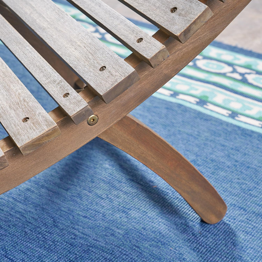 Acacia Wood Foldable Chaise Lounge Set of 2 G864