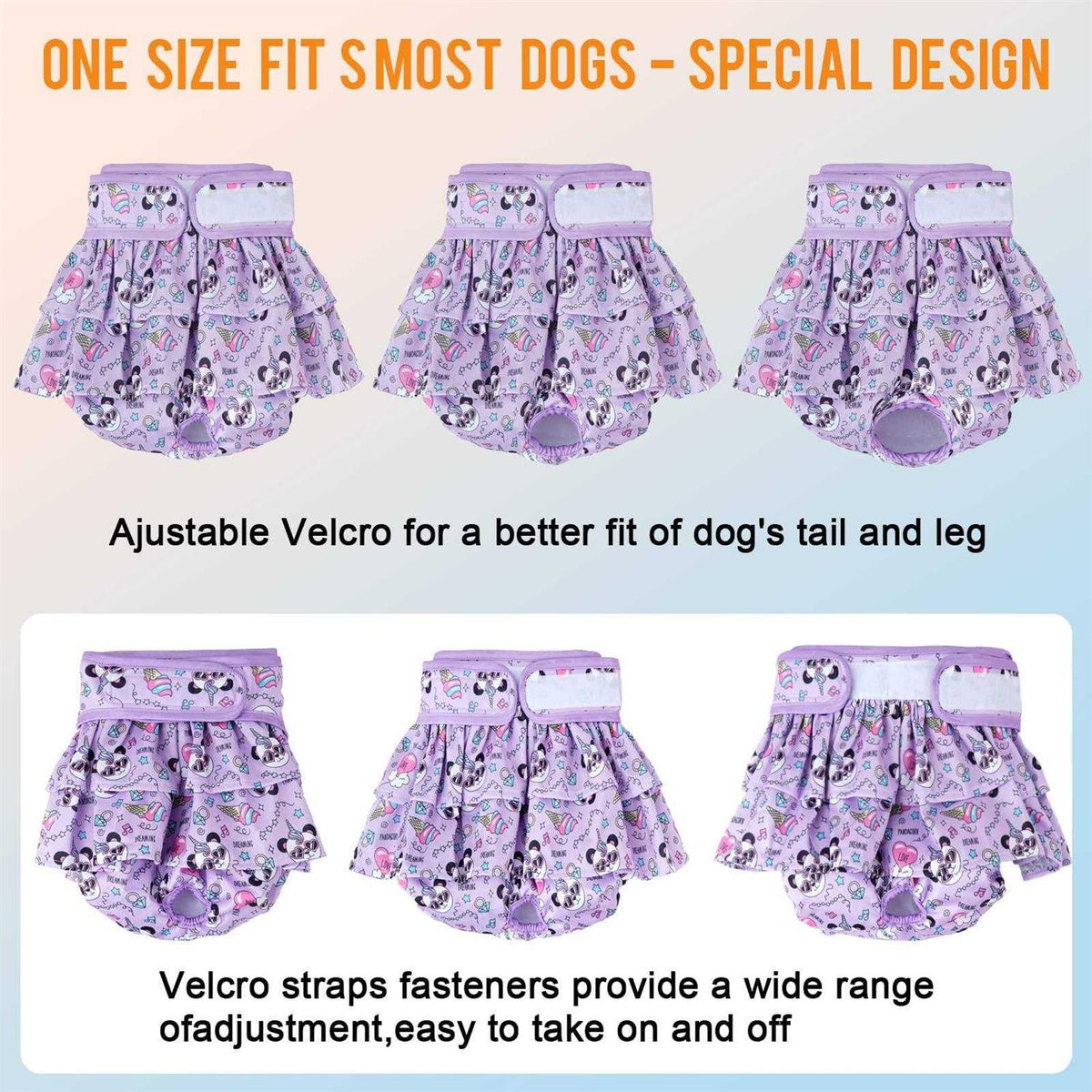 Washable Female Dog Diapers 3 Pack Reusable G9752
