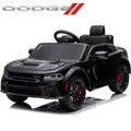 12V Black Dodge Charger Ride On Car with Remote Control I955