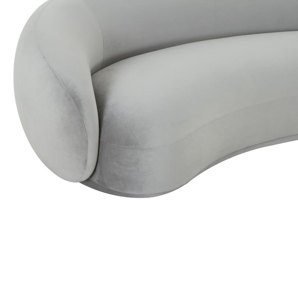 Light Grey Velvet Sofa H3979