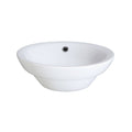 White Semi-Recessed Round Vitreous China Vessel Y77446