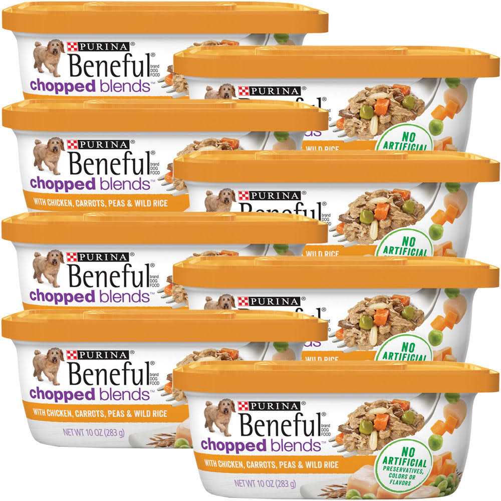 Chopped Blends Wet Dog Food with Chicken Carrots Peas & Wild Rice U9215