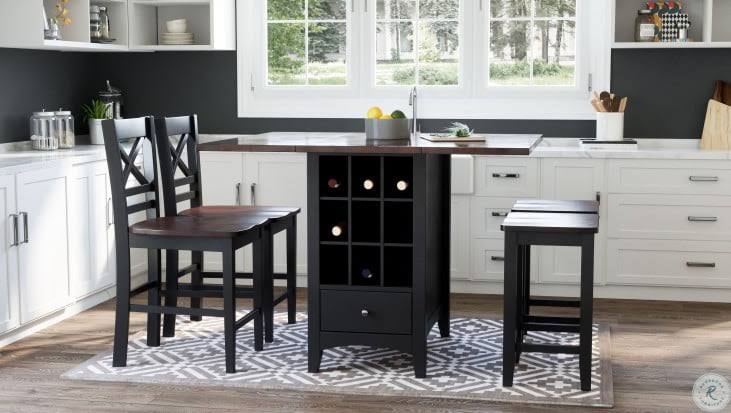 Autumn Brown/Black Backless Saddle Stool - Set of 2 Q818329
